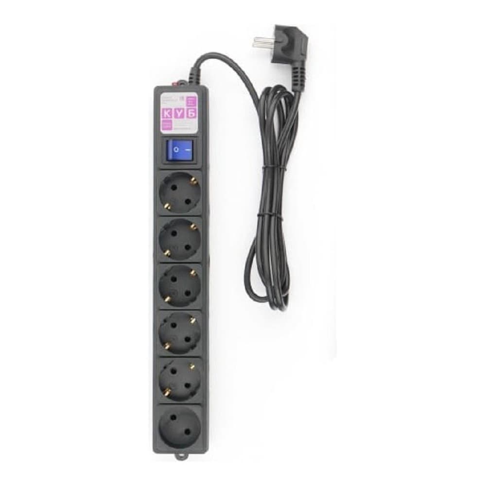 Power Cube Фильтр-удлинитель 1,9м 6 р 16А SPG6-B1,9M (21887), черный