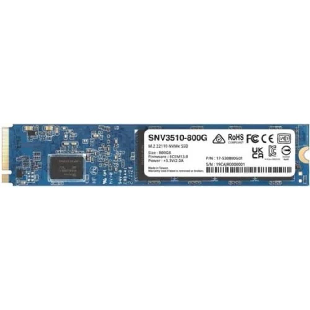 Synology SNV3510-800G SSD SNV3000 Series PCIe 3.0 x4 ,M.2 22110, 800GB, R3100/W1000 Mb/s, IOPS 400K/70K, MTBF 1,8M repl SNV3500-800G'