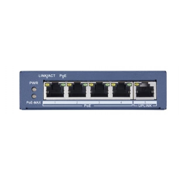 HIKVISION DS-3E0505P-E 4 RJ45 1000M PoE с грозозащитой 6кВ
