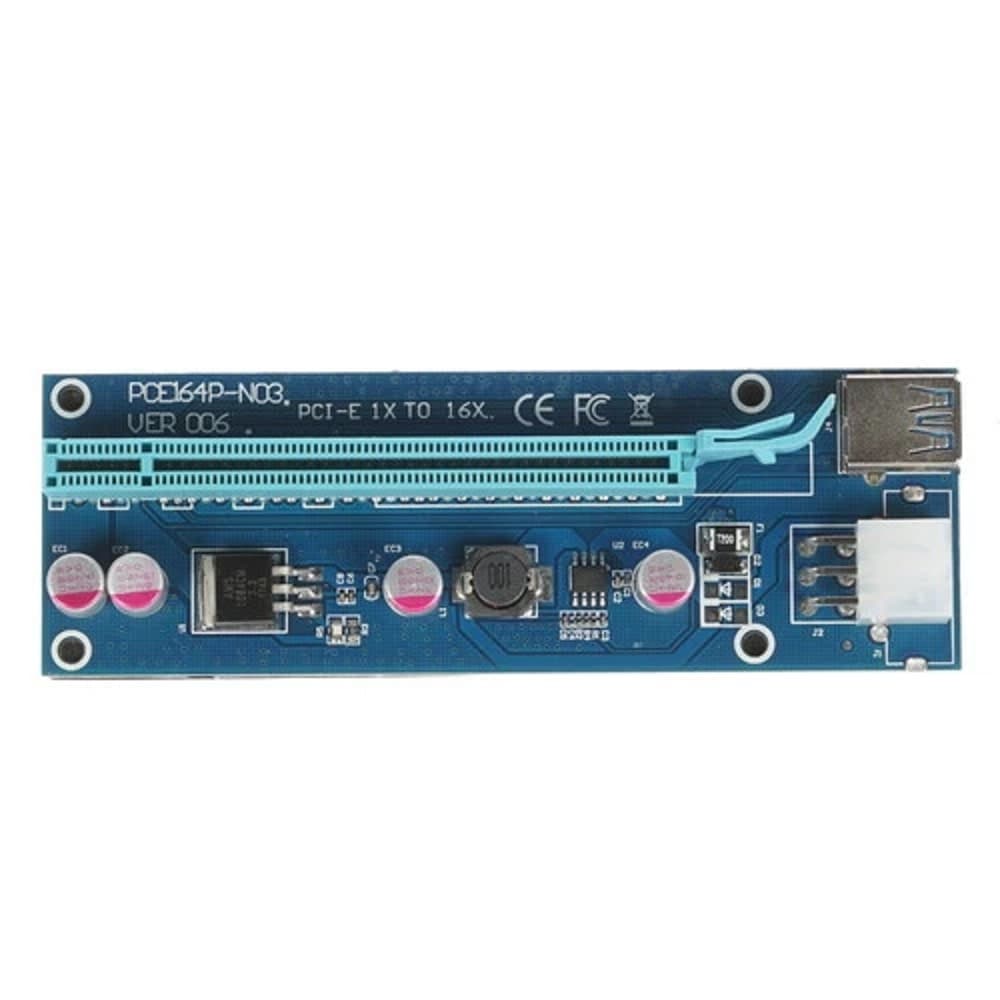 Espada Переходник/удлинитель (Riser) PCI-Ex1 (M) -> PCI-Ex16 (F)(ver009s), с питанием, 80cm (EPCIeKit)