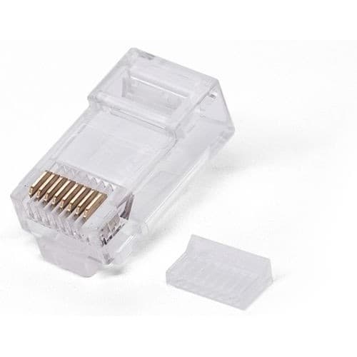 Filum FL-NA-PLUG6-2 Коннектор RJ-45, 6 кат., со вставкой, 8p8c, 30 мкм, универсальный, для одножильного и многожильного кабеля, уп/100 шт