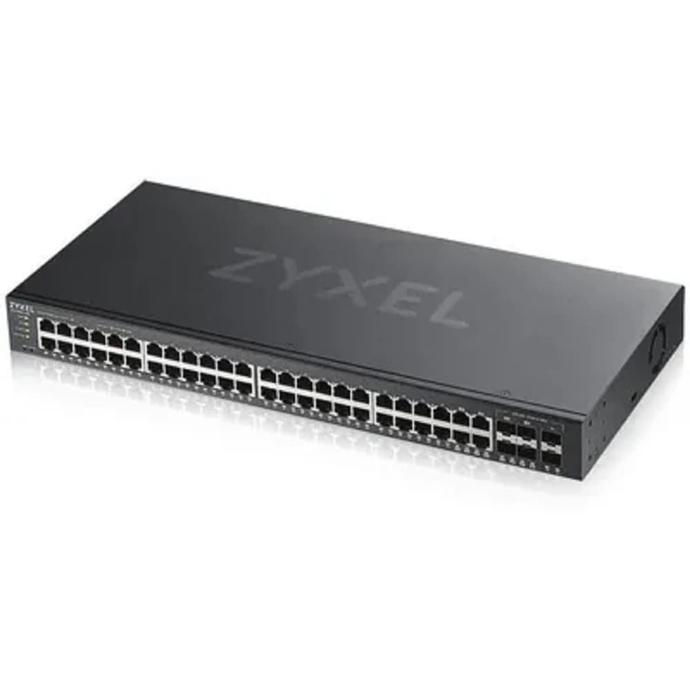 ZYXEL GS1920-48V2-EU0101F Гибридный Smart коммутатор NebulaFlex GS1920-48v2, 48xGE, 4xCombo (SFP/RJ-45), автономное/облачное управление