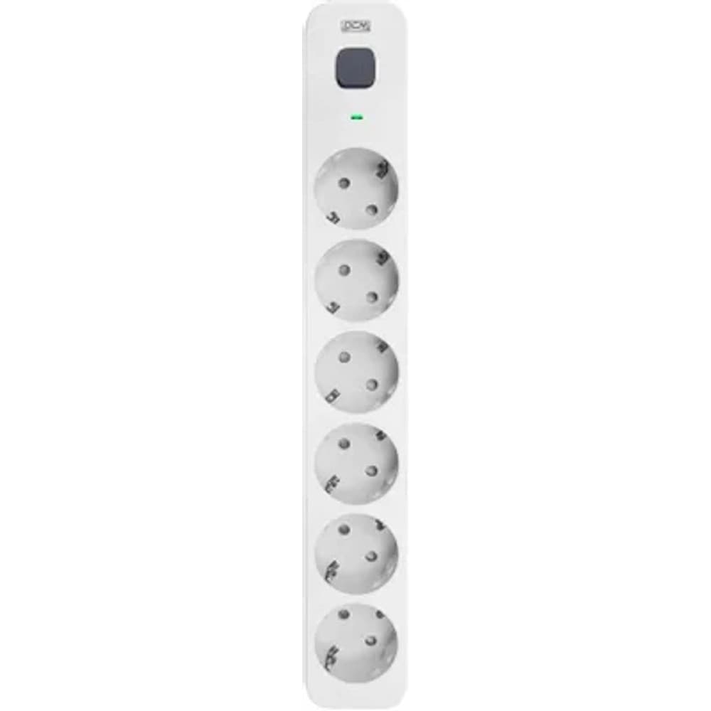 PowerCom Сетевой фильтр Powercom SP-06W 3,0 м 3.0м (6 розеток) белый/серый (коробка)