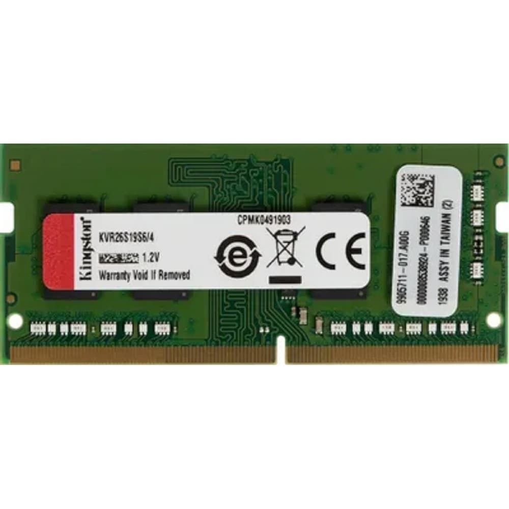 Kingston DDR4 SODIMM 4GB KVR26S19S6/4 PC4-21300, 2666MHz, CL19