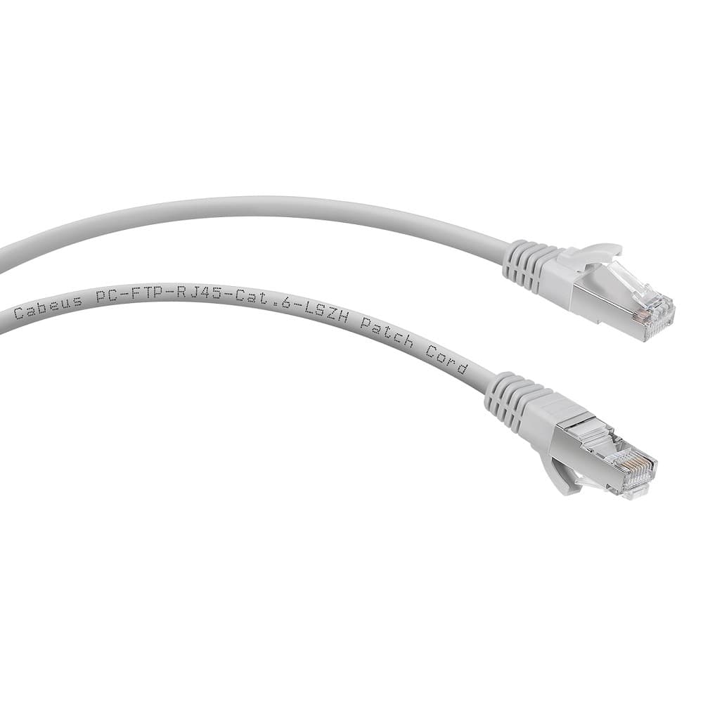 Cabeus PC-FTP-RJ45-Cat.6-0.5m-LSZH Патч-корд F/UTP, категория 6, 2xRJ45/8p8c, экранированный, серый, LSZH, 0.5м