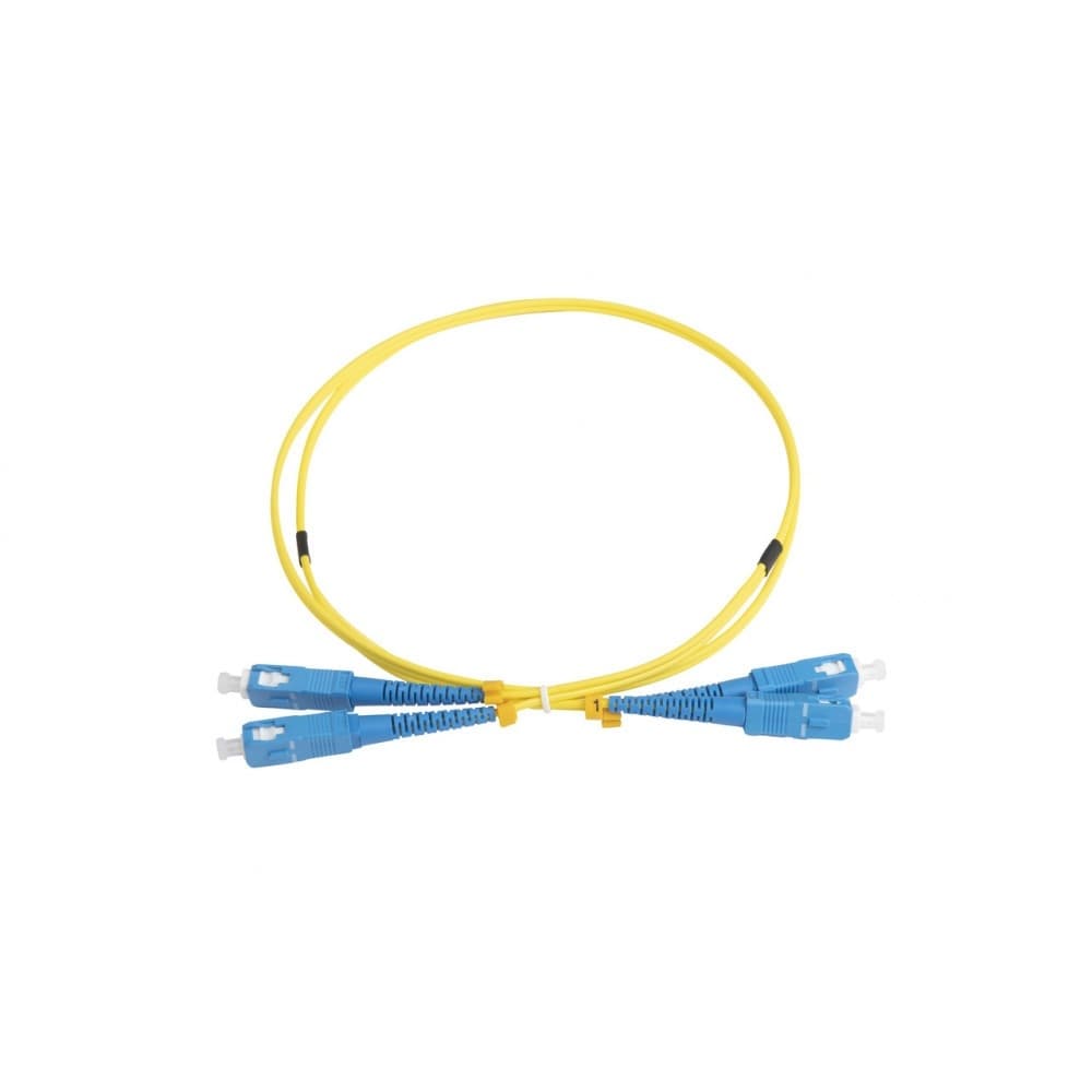 Hyperline FC-D2-9-SC/UR-SC/UR-H-1M-LSZH-YL Патч-корд волоконно-оптический (шнур) SM 9/125 (OS2), SC/UPC-SC/UPC, 2.0 мм, duplex, LSZH, 1 м