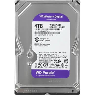 4TB WD Purple (WD44PURZ) {Serial ATA III, 5400- rpm, 128Mb, 3.5"}