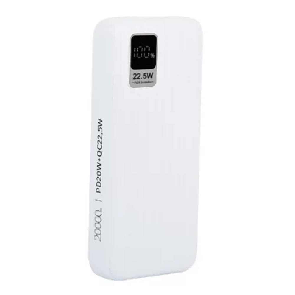 Perfeo Powerbank WATERFALL 20000 mAh/LED дисплей/PD + QC 3.0/Type-C/2 USB/Выход: 5A, max 22.5WWhite (PF_E1470)