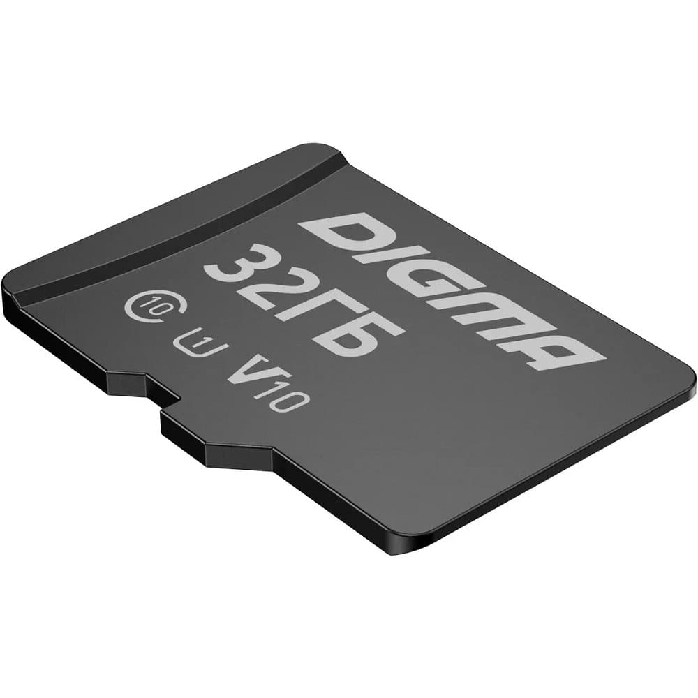 Micro SecureDigital 32GB Digma CARD10 V10 + adapter (DGFCA032A01)