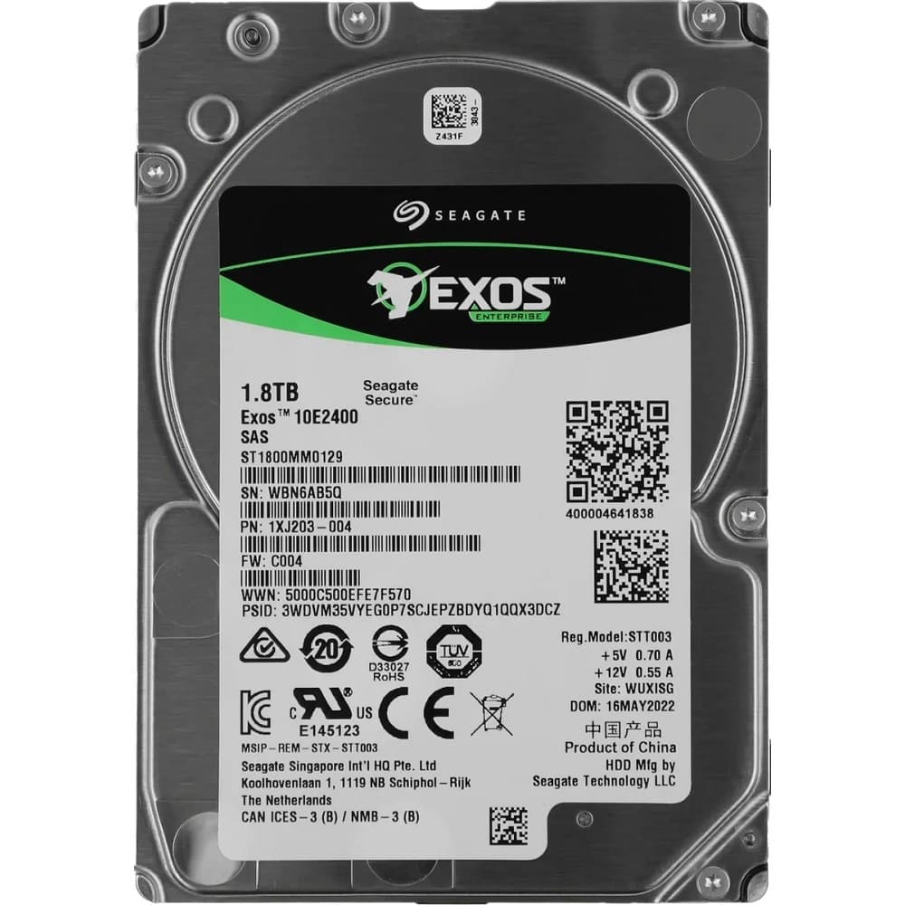 1.8TB Seagate Enterprise Performance Exos 10E2400 (ST1800MM0129) (clean pulled)