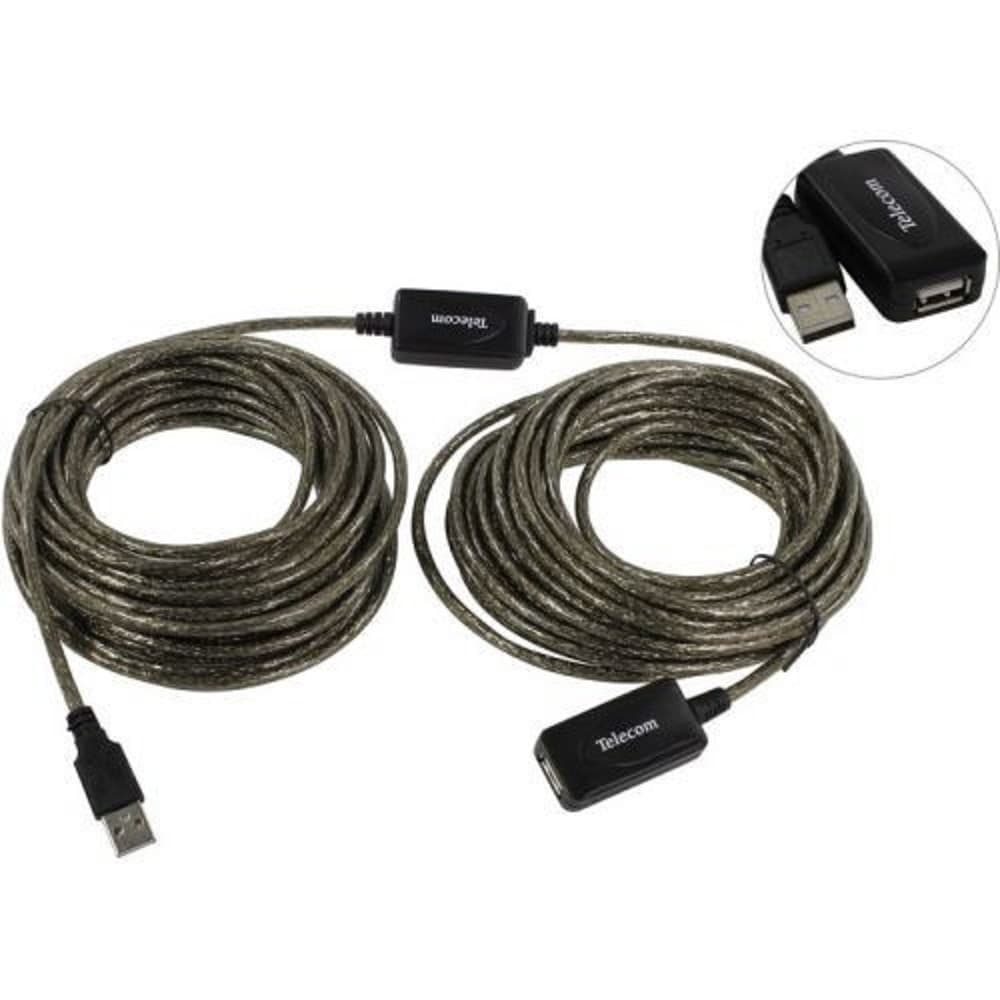 Telecom Кабель USB2.0-repeater, удлинительный активный <Am-->Af> 15м <TUS7049-15M>