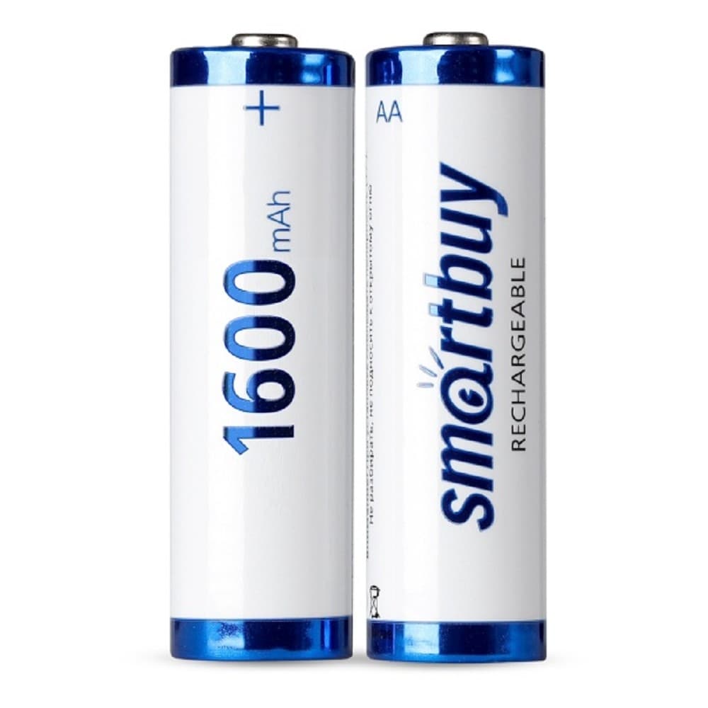 Smartbuy (SBBR-2A02BL1600) Аккумулятор NiMh Smartbuy AA/2BL 1600 mAh (24/240) (2шт. в уп-ке)