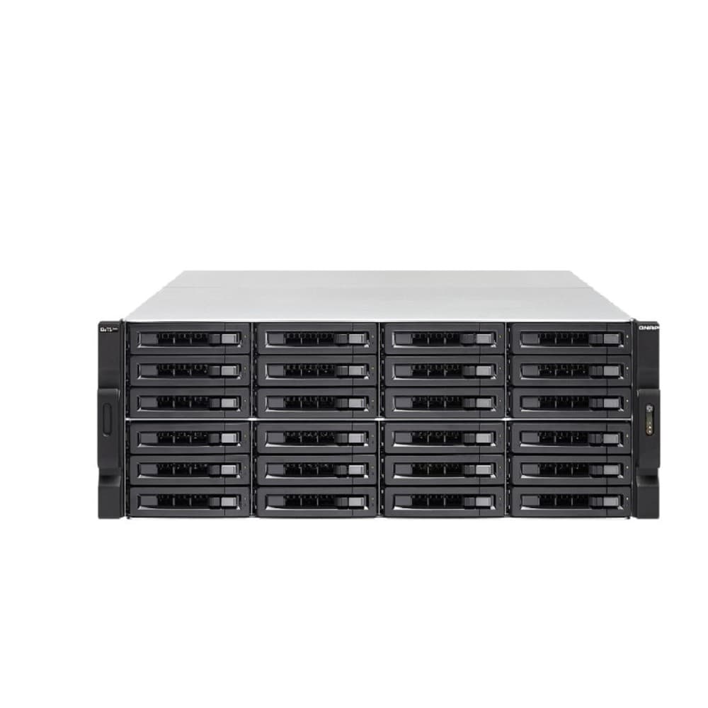 QNAP TS-h2477XU-RP-3700X-32G Сетевой RAID-накопитель QuTS hero, 24 отсека 3,5"/2,5", 2 порта GbE RJ-45, 2 порта 10 GbE SFP+, стоечное исполнение, 2 блока питания. AMD Ryzen 7 3700X 3,6 ГГц (4,4 ГГц)