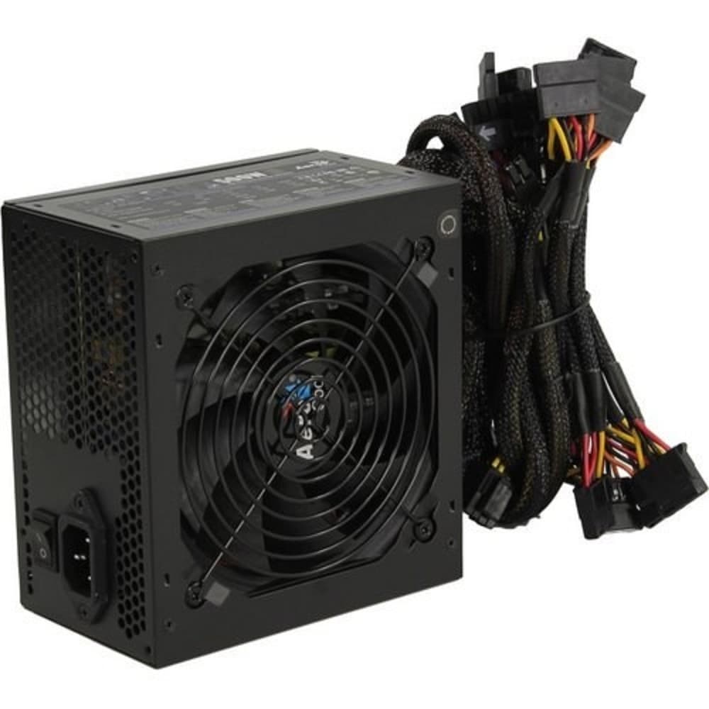 Блок питания Aerocool KCAS PLUS 500W <500W, (20+4+4+4) pin, 2x(6+2) pin, 6xSATA, 4xMolex, 12 см, 80+ Bronze, кабель питания, ATX> RTL