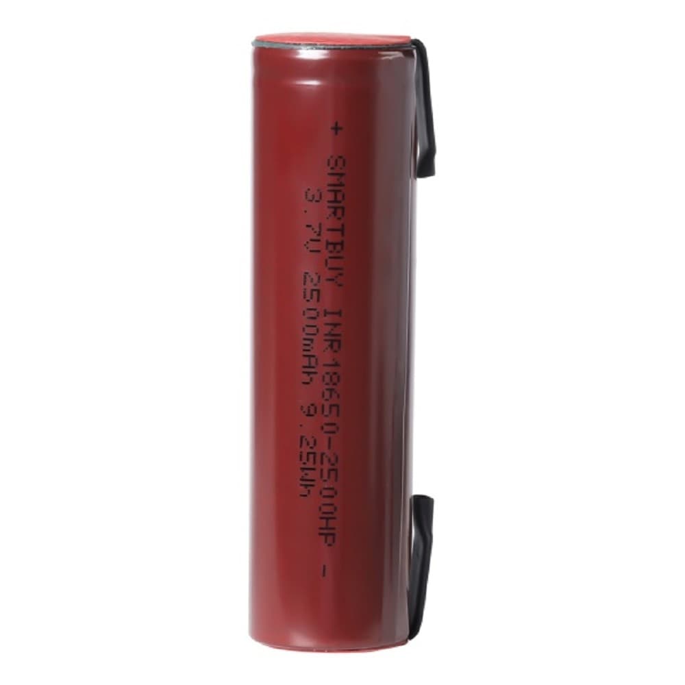 Smartbuy (SBBR-18650-1S2500HP) Аккумулятор высокотоковый с выводами Smartbuy LI18650-2500 mAh (100/400)(1шт. в уп-ке)
