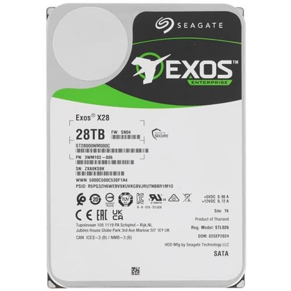 HDD 28 Tb SAS 6Gb/s Seagate Exos X28 <ST28000NM000C> 3.5" 7200rp