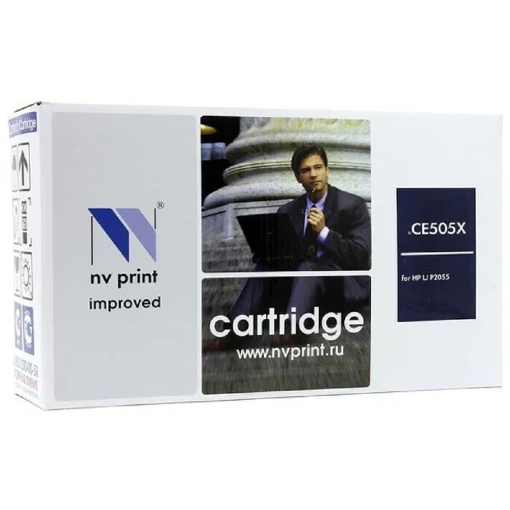 NVPrint CE505X Картридж для LaserJet P2055, черный, 6500 стр.