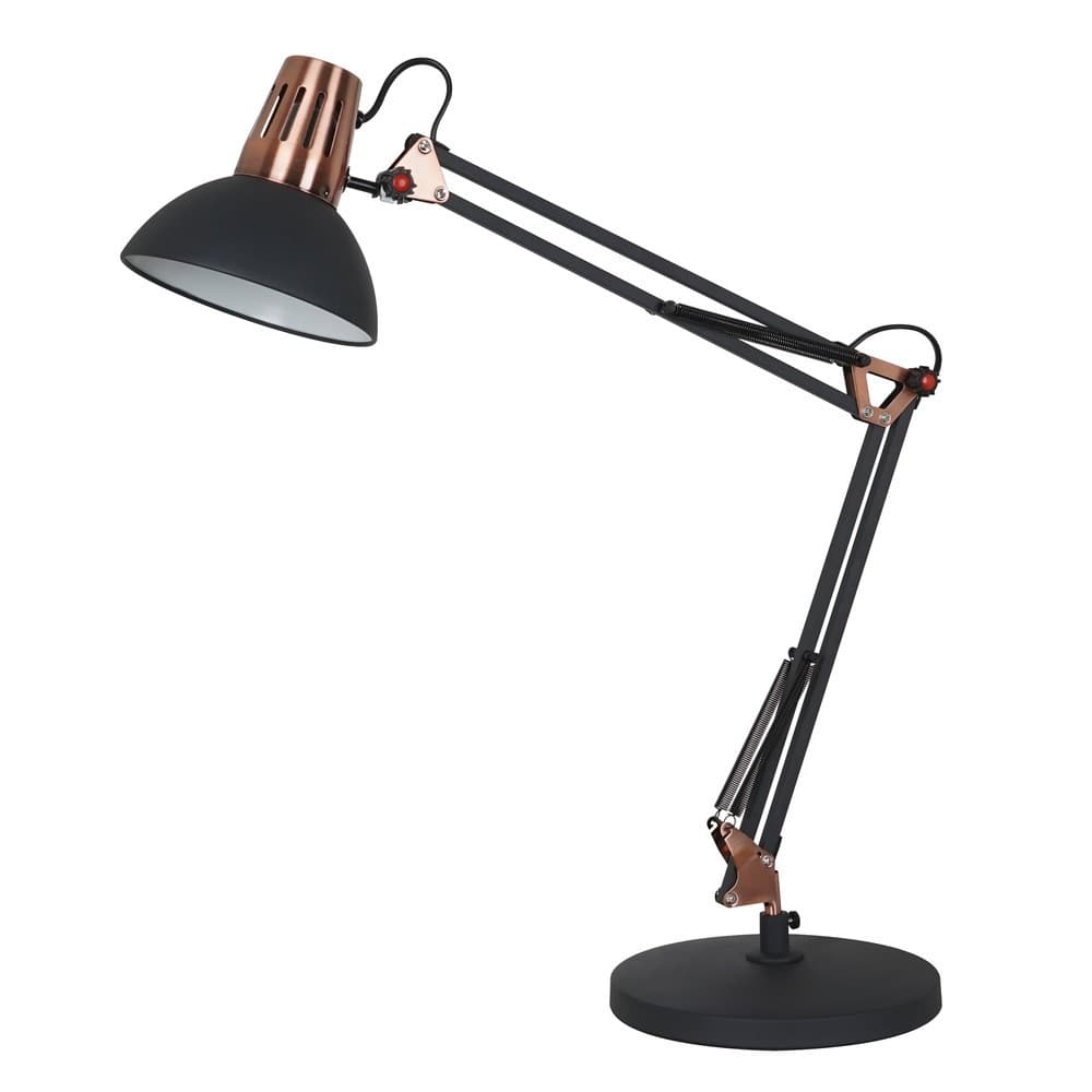 Camelion KD-431A С62 черный + медь (Светильник настольный Berlin, 1х E27, 40Вт, 230В, металл)