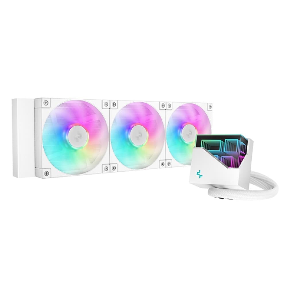 Кулер с водяным охлаждением Deepcool LT360 ARGB Soc-AM5/AM4/1151/1200/1700 белый 4-pin 38.71dB Al 1856gr Ret (R-LT360-WHAMNC-G-1)