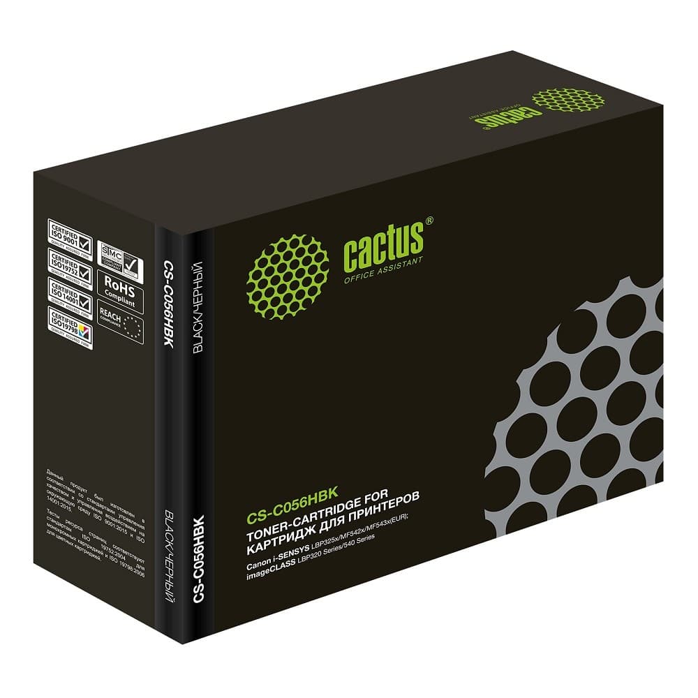 Картридж лазерный Cactus CS-C056HBK черный (21000стр.) для Canon imageCLASS LBP320 Series/540 Series