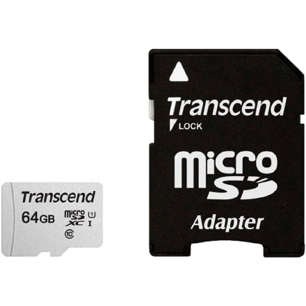 Micro SecureDigital 64Gb Transcend Class 10 TS64GUSD300S-A