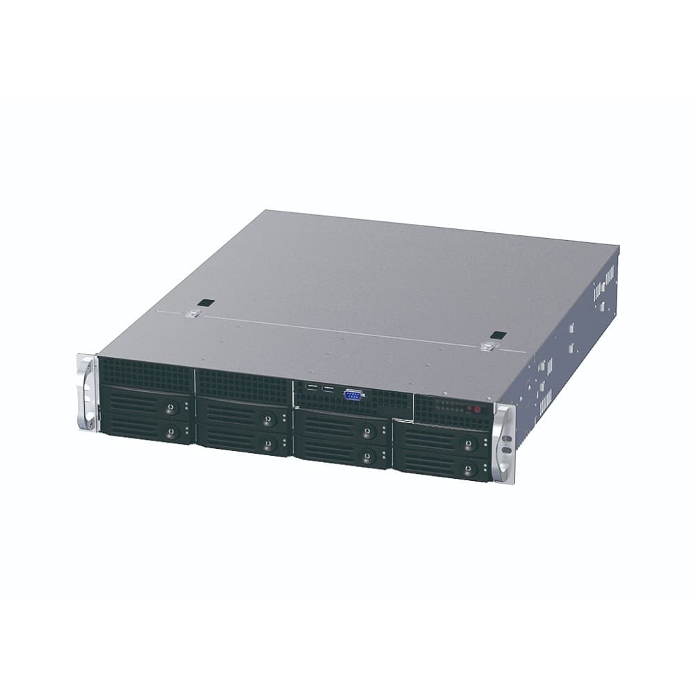 Ablecom CS-R25-31P 2U rackmount, 8+1 trays, 550W CRPS PSU(1+1) / 21" depth chassis / Supports ATX, Micro-ATX and Mini-ITX motherboards