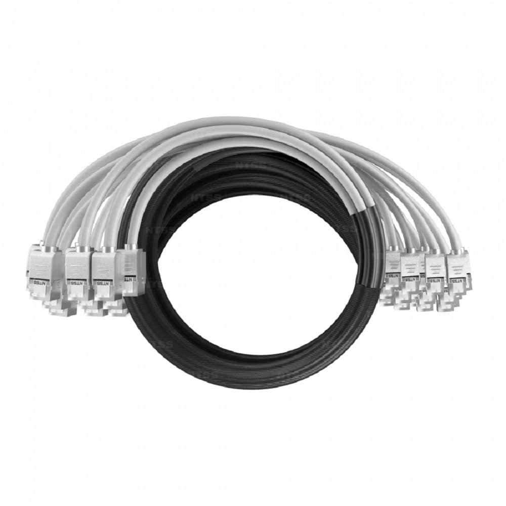 NTSS Кабельная сборка NTSS PREMIUM 24pc, FTP CAT6, оконцована разъемами KEYSTONE RJ45 FTP CAT6, заделка в чулке, вывод 0.6м, длина 24м, LSZH, серый NTSS-PC-PM-24-FTP-RJ45KJ-6-S-0.6-24.0-LSZH-GY