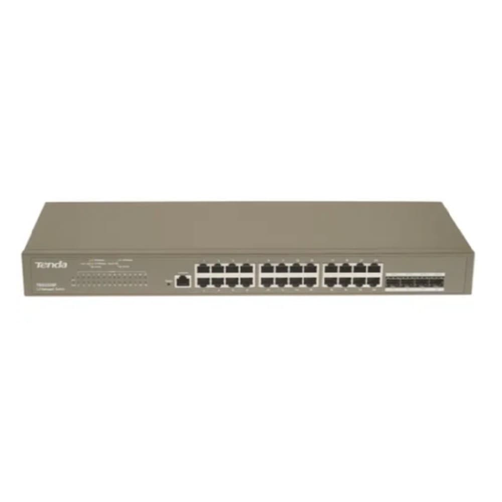 TENDA TEG3328F Коммутатор L2 управляемый в стойку 24-Ports 10/100/1000Base-T + 4-Porst 1000 Base-X SFP
