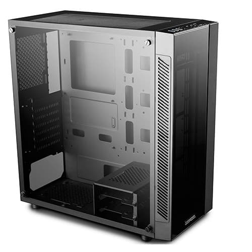 Deepcool MATREXX 55 ATX, Black, LED strip (front), Стекл. фронтальная и боковая панели, Без БП
