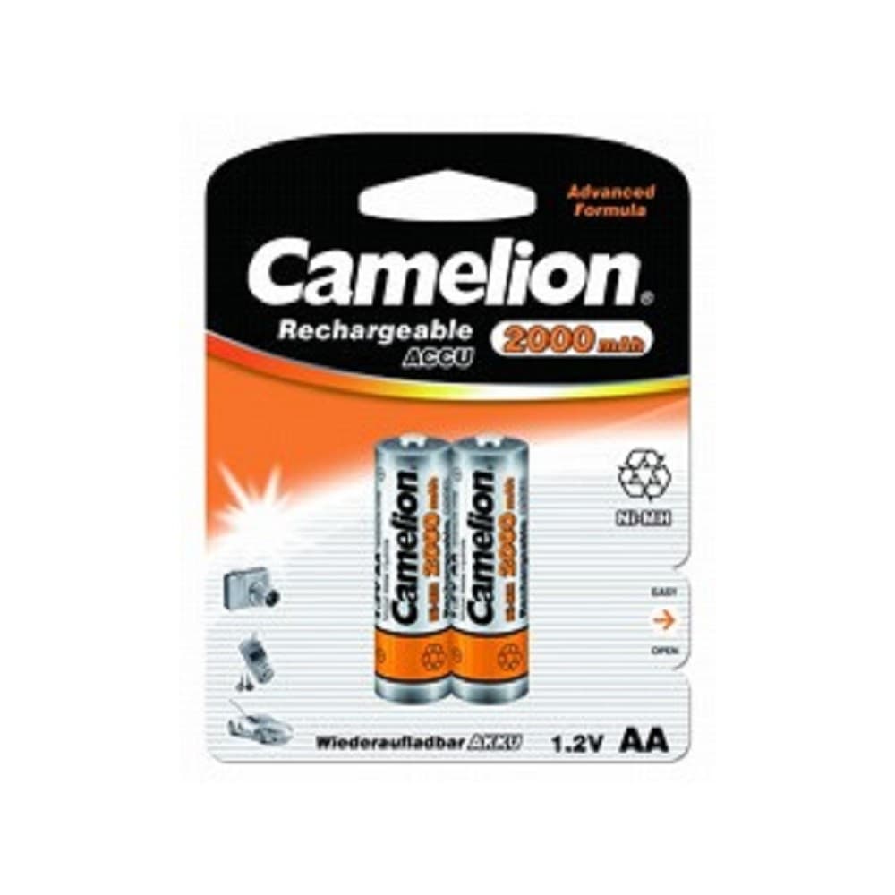 Camelion AA-2000mAh Ni-Mh BL-2 (NH-AA2000BP2, аккумулятор,1.2В) (2 шт. в уп-ке)