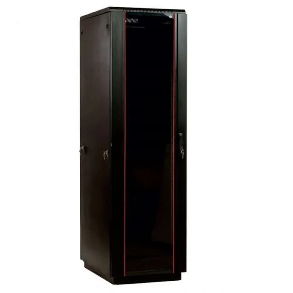ЦМО Шкаф телекоммуникационный напольный 48U (600 x 800) дверь стекло, чёрный, ШТК-М-48.6.8-1ААА-9005