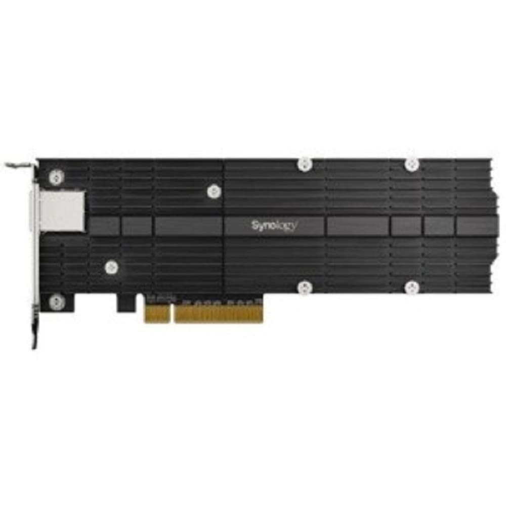 Synology E10M20-T1 Сетевая карта, 10GB, RJ-45, PCIe 3.0x8, PCIe NVMe 22110/2280, M-key, 2 слота