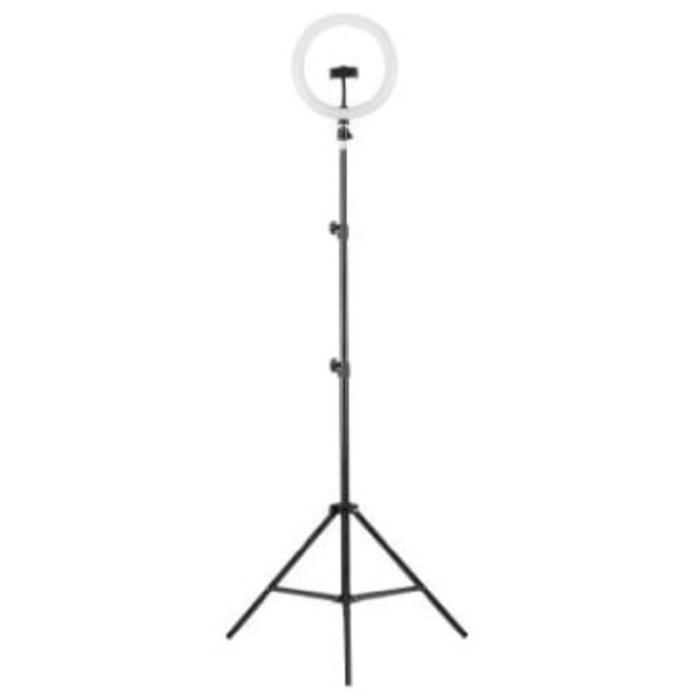 Camelion KD-810F C02 LED(свет-к кольцев. 10 Вт, подставка для смартфона, напольн.на штативе)