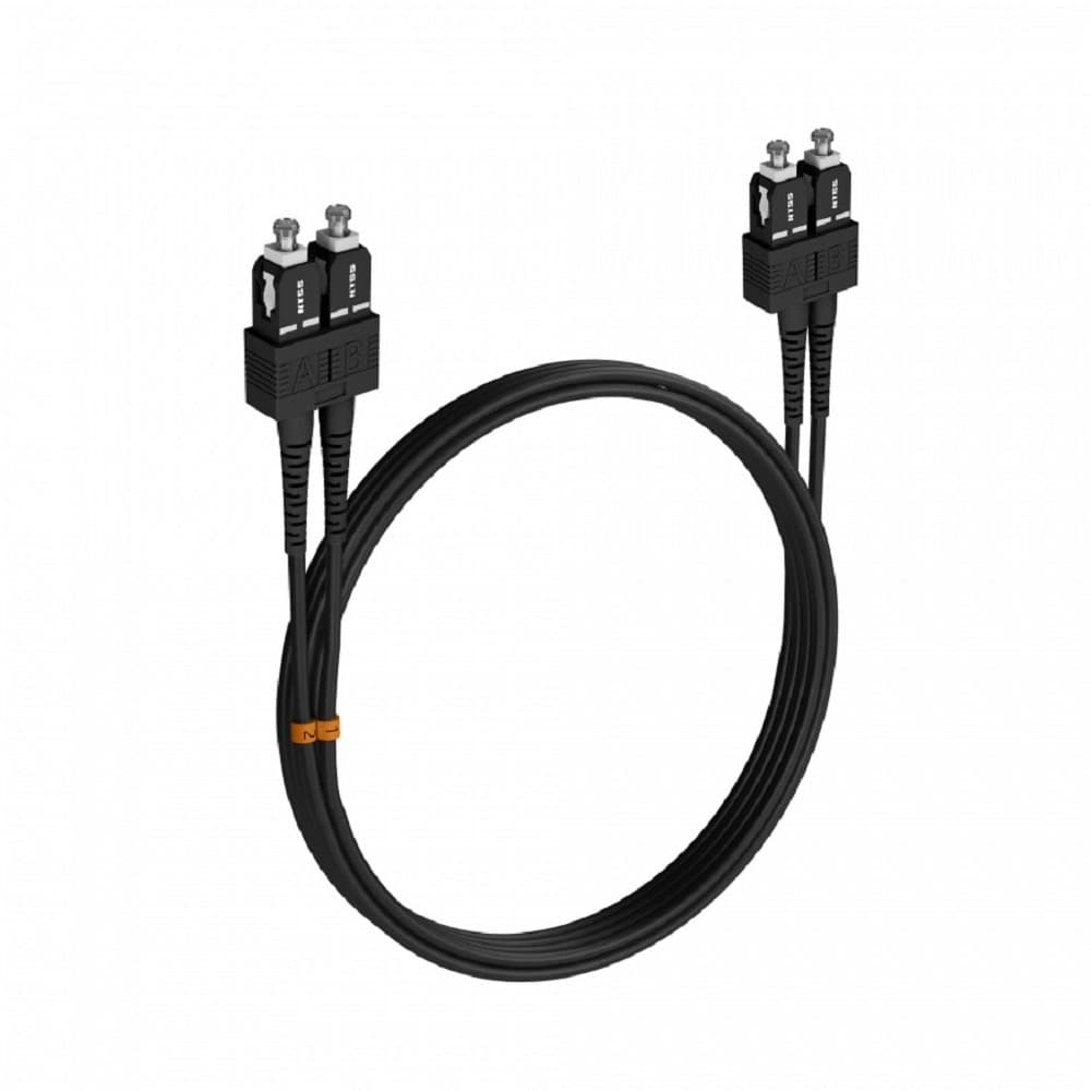 Шнур оптический NTSS dpc SC/UPC-SC/UPC 50/125 3.0мм 3м черный LSZH (патч-корд)