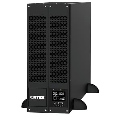 ИБП ONTEK SM RT 6, 6 кВА/6 кВт (PF=1) с внутренними аккумуляторными батареями, выходными клеммами и выходными розетками 6шт х С13, 2шт х С19 {6000ВА/6000Вт, 12В/9Ач * 16 шт.}