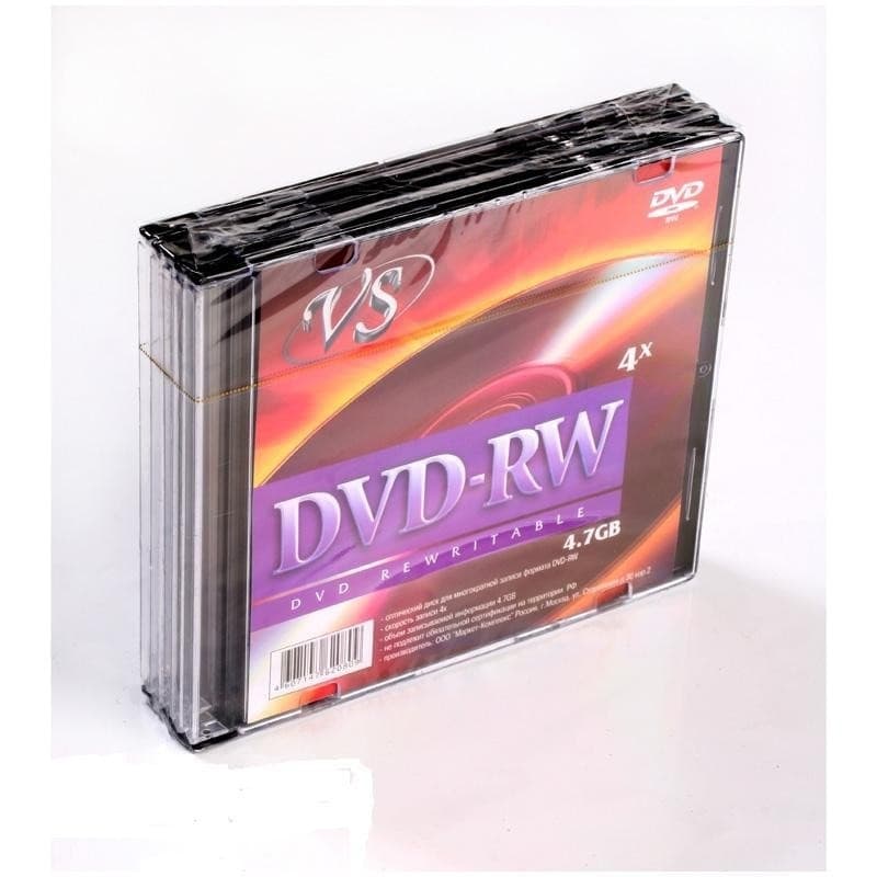 VS DVD-RW 4,7 GB 4x SL/5 (VSDVDRWSL501)