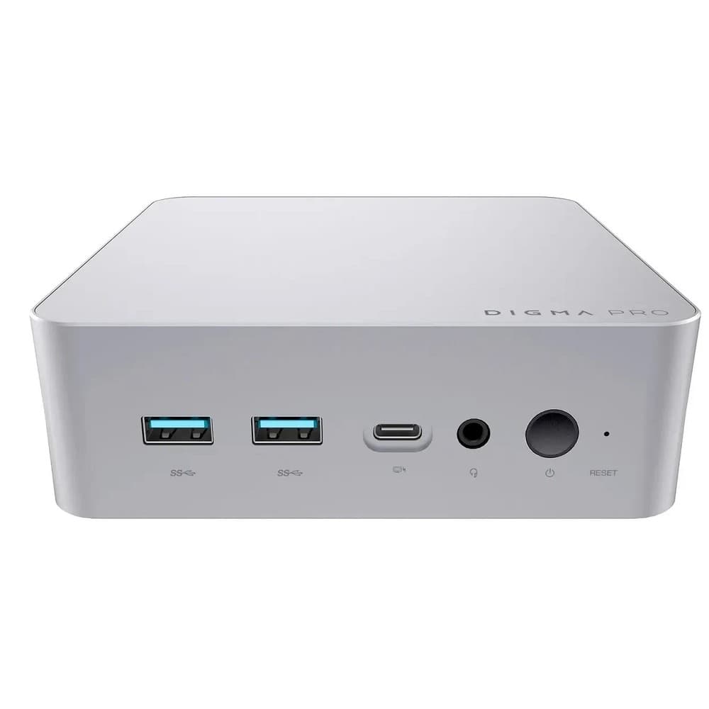 Неттоп Digma Pro Minimax X5 i7 13620H (2.4) 16Gb SSD512Gb UHDG Windows 11 Pro GbitEth WiFi BT 100W серебристый (DPP7-ADXW01)