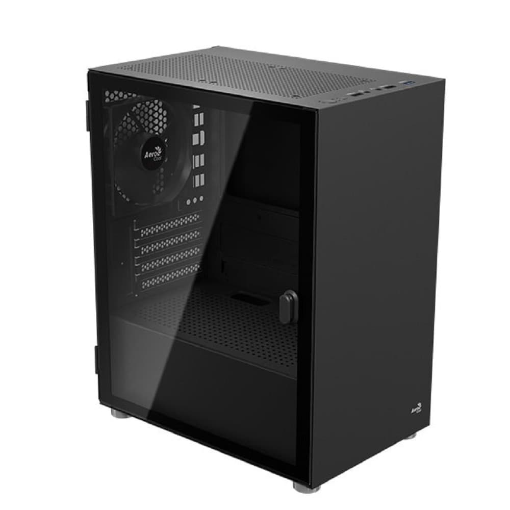 Корпус MiniTower AEROCOOL CS-111-G-BK-V1 black (mATX, без БП, USB2.0+USB3.0)