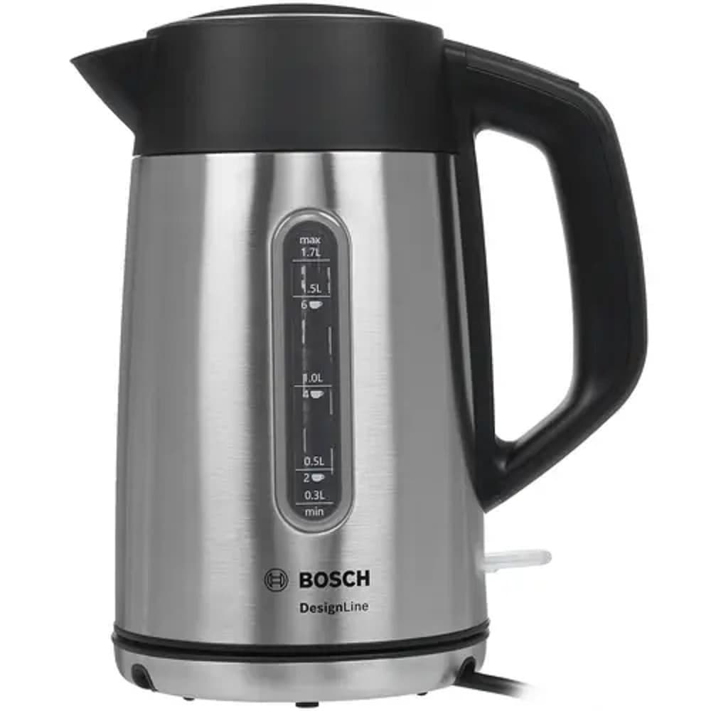 Электрочайник Bosch TWK4P440 нержавеющая сталь/черный