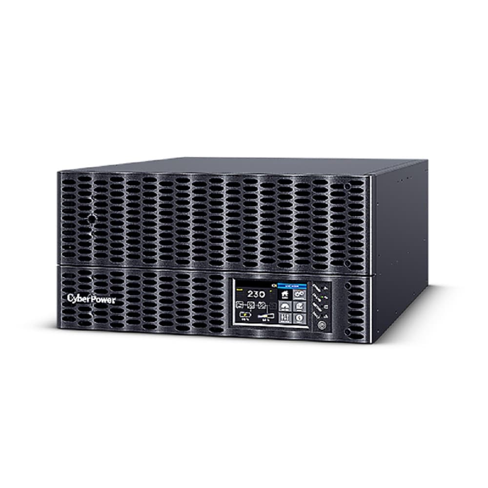 CyberPower ИБП OL3T030KERTHD 3Ф/3Ф, 3Ф/1Ф 30кВА/30кВт, без батарей, для монтажа в 19' стойку, габариты:433 x 219 x 760 мм, масса 42,8 кг.
