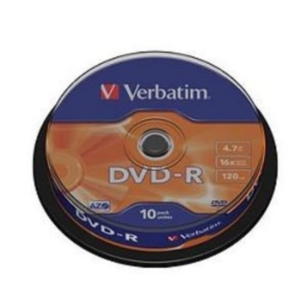 Verbatim Диски DVD-R 4.7Gb 16х, 10 шт, Cake Box