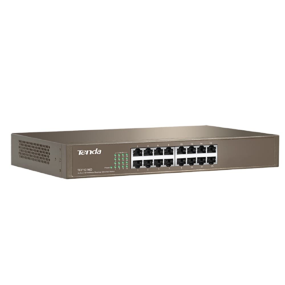 TENDA TEF1016D Коммутатор в стойку 16-Ports 10/100 Base-TX