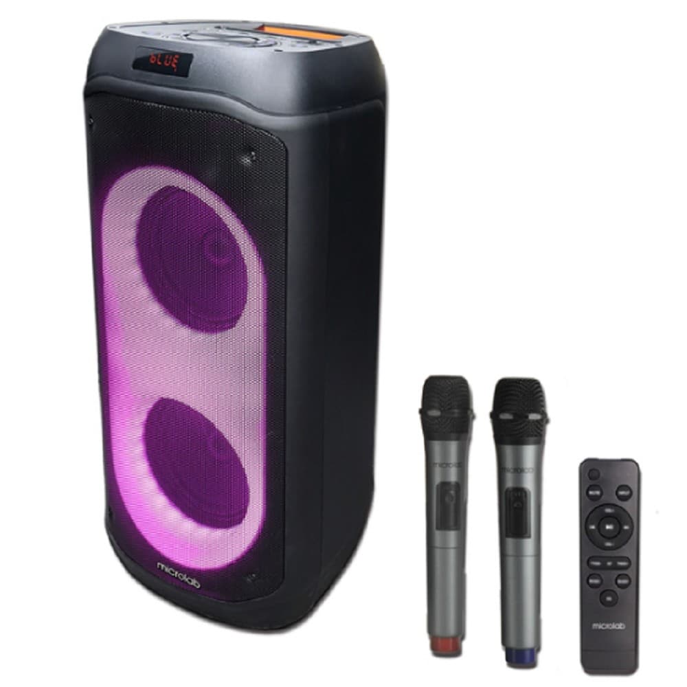 Колонка порт. Microlab PT802W черный 200W 1.0 BT/3.5Jack/USB 4400mAh (без.бат)