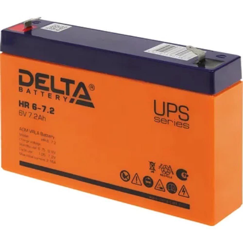 Delta HR 6-7.2 (7.2 А\ч, 6В) свинцово- кислотный аккумулятор