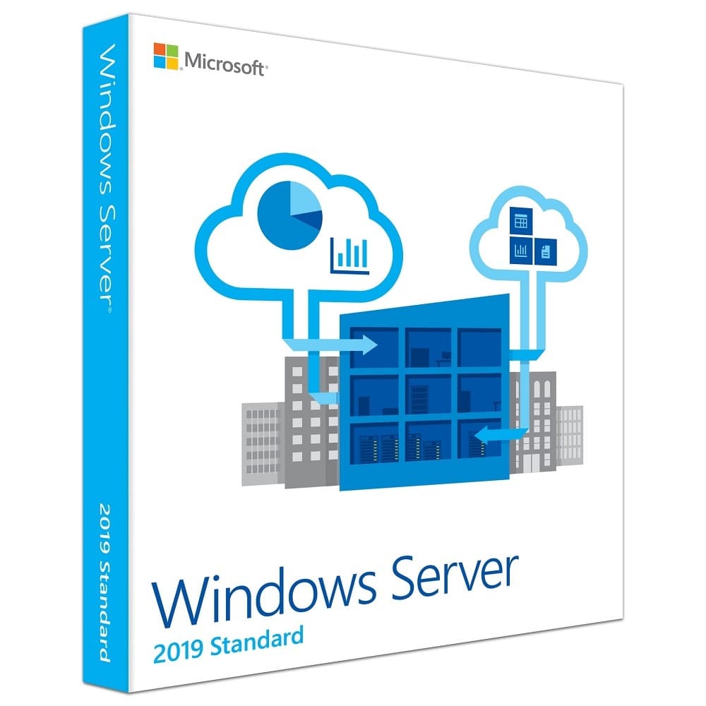 P73-07680 Microsoft Windows Server Standard 2019 English 64-bit Russia Only DVD 5 Clt 16 Core License