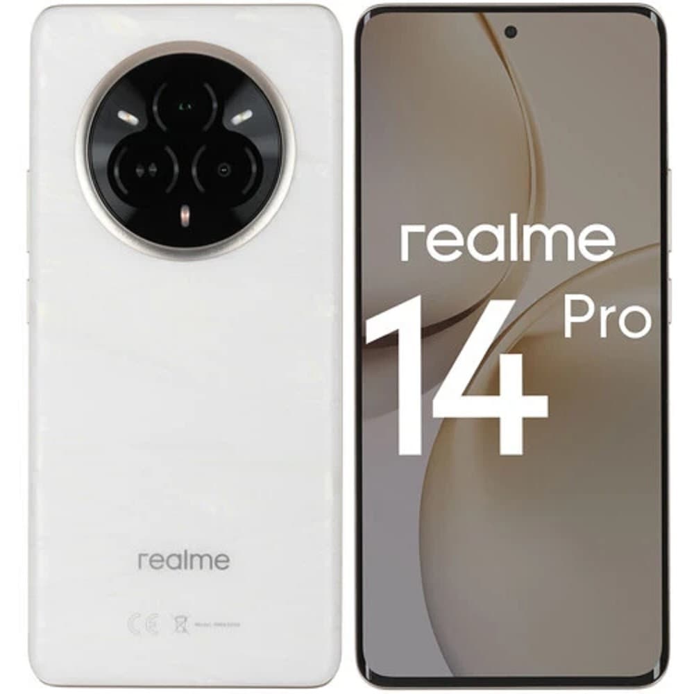 Смартфон Realme RMX5056 14 Pro 5G 256Gb 8Gb жемчужный белый моноблок 3G 4G 2Sim 6.77" 1080x2392 Android 14 50Mpix 802.11 a/b/g/n/ac/ax NFC GPS GSM900/1800 GSM1900 Protect