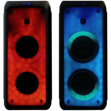 Повреждение упаковки Ginzzu GM-215 {80Вт, LED-дисплей, TWS, 60Гц- 18кГц, USB-flash, microSD-card, FM-радио, пульт ДУ, батарея 7,4В/5400мАч}