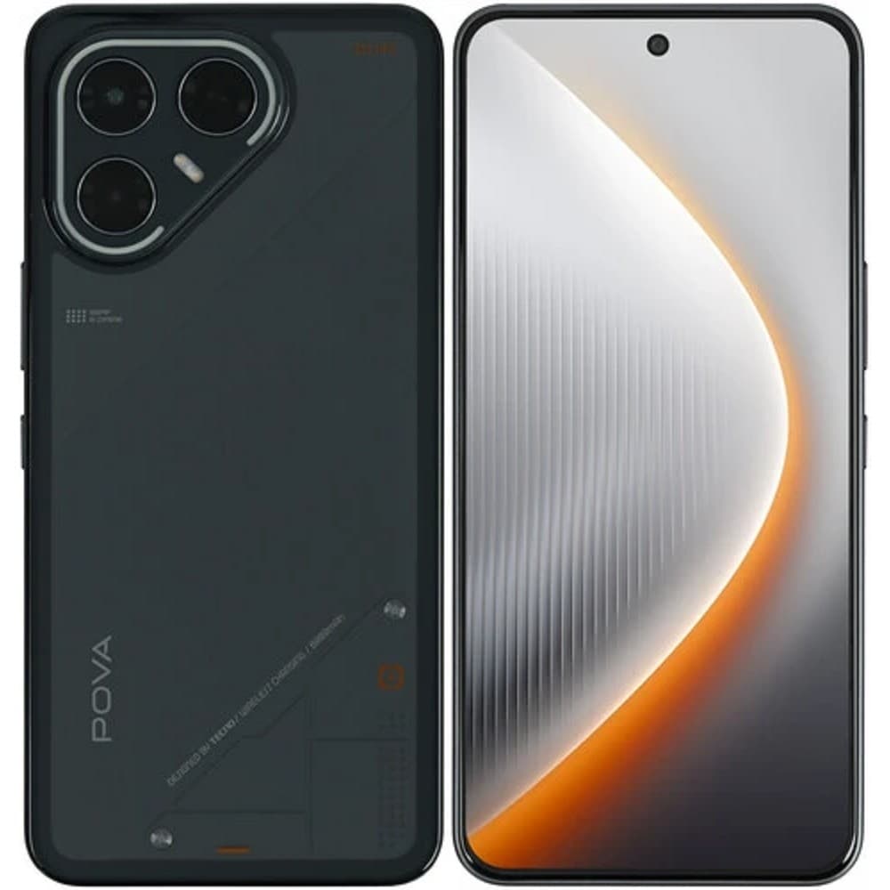 Tecno Pova 7 Ultra 5G 256Gb 12Gb черный моноблок 3G 4G 6.8" 1080x2460 Android 14 50Mpix 802.11 a/b/g/n/ac NFC GPS GSM900/1800 Protect