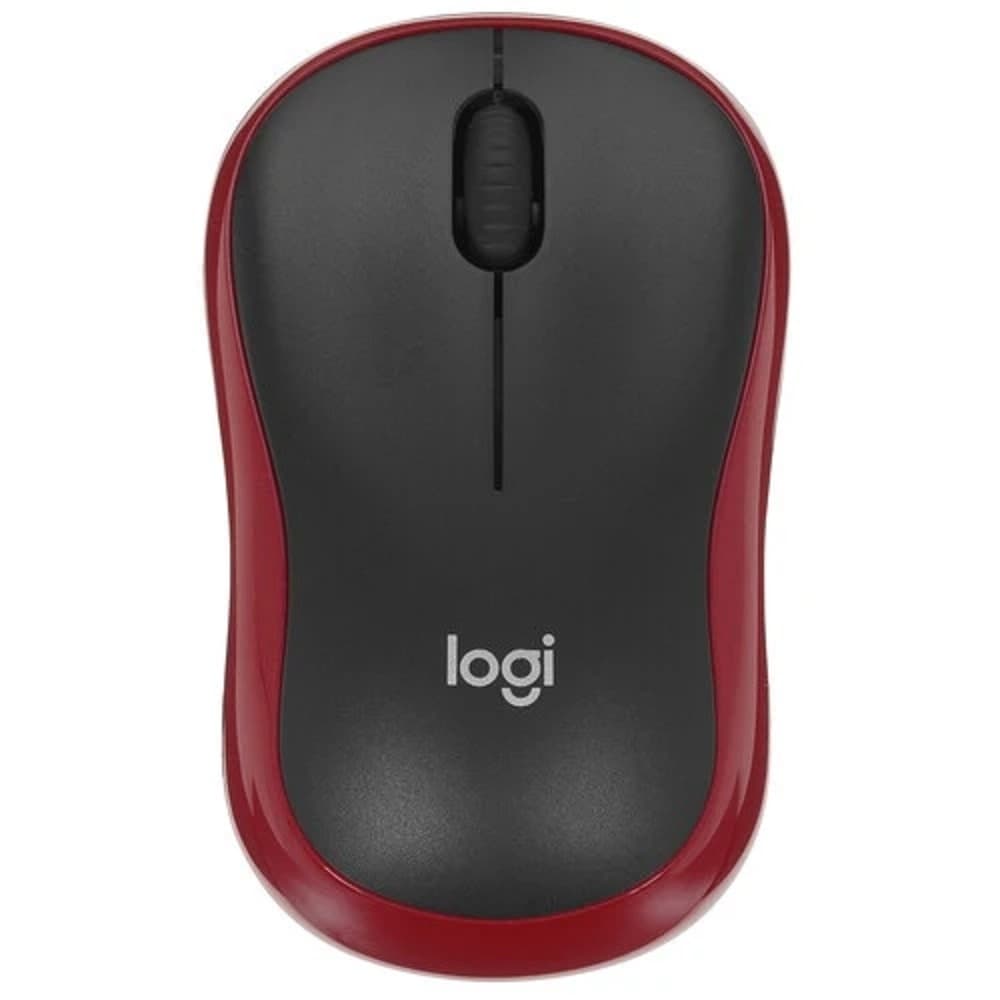 Мышь Wireless Logitech M185 черная/красная, оптическая, 1000dpi, 2.4 GHz/USB-ресивер (910-002633)