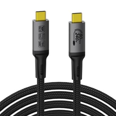 KS-is Кабель TH5 USB-C M USB-C M (KS-944B-1) 80Gbps, 240W, 1м